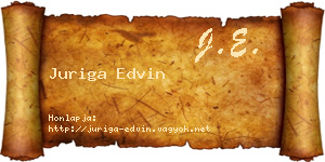 Juriga Edvin névjegykártya
